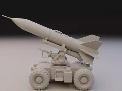Missile transport and launch vehicle 3D print model purchase