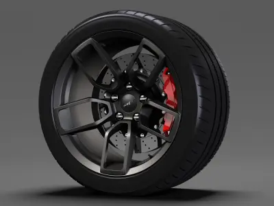 Dodge Challenger Hellcat Widebody 2017 wheel 3D model