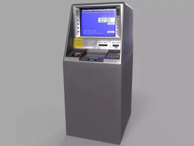 Cash Deposit Machine CDM Low-poly 3D model