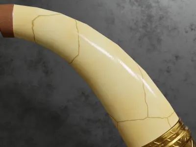 Arabian Dagger LP Low-poly 3D model