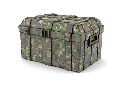 Military Suitcase Set 3D Model Pack