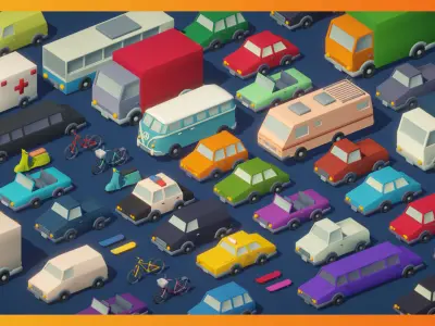 Vehicles Pack - Low Poly Assets Low-poly 3D model