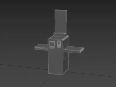 Self checkout design concept 3D model