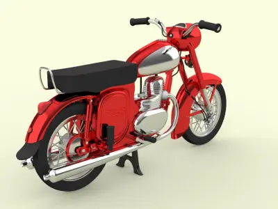 Motorcycle Java Low-poly 3D model