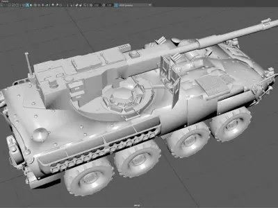 Low Poly Armored Combat Vehicle  Game Ready Military Tank Low-poly 3D model