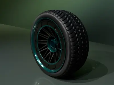 C12N6 wheel Low-poly 3D model