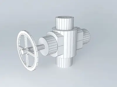 3 way valve 3D model