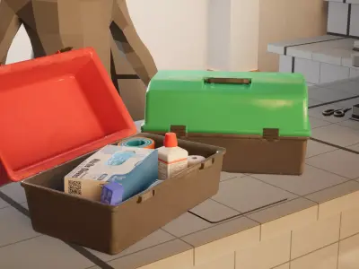 Item Box - Lootable - PBR Game ready - LOW POLY Low-poly 3D model