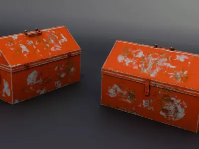 Vintage Toolbox Free 3D model