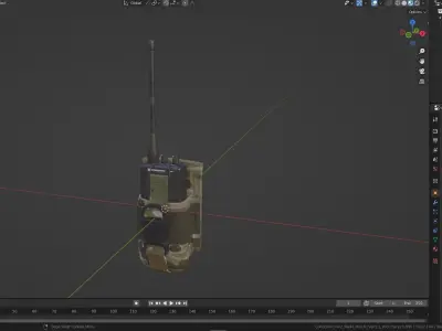 MILITARY Game Ready H2X Radio Low-poly 3D model