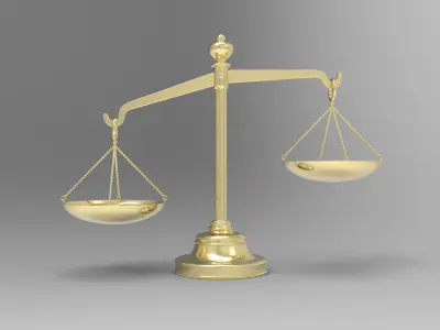 Justice Balance Scale 3D model