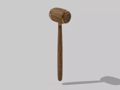 OB 00 26 vampire hunter hammer d Low-poly 3D model