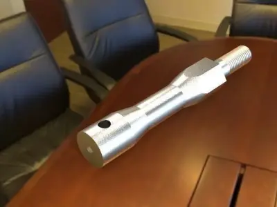 Acople metal rod on table Free 3D model