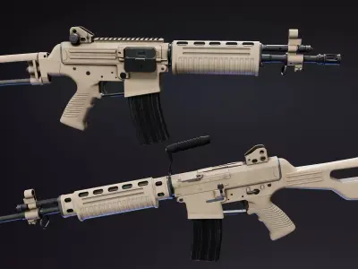 SR88 Rifle Low-poly 3D model