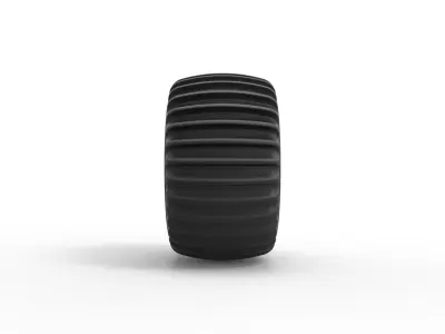 Dune buggy rear tire 8 Scale 1 to 25 3D print model