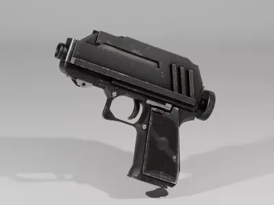 Star Wars DC-17 hand blaster Low-poly 3D model