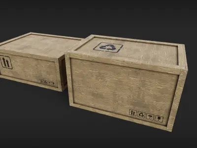 Shipping Cargo Boxes Low-poly 3D model
