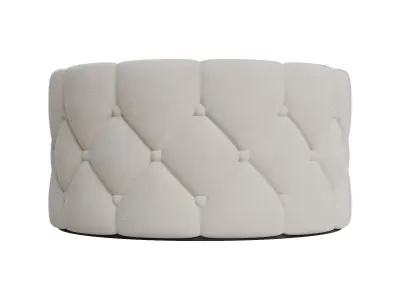 Classy Cocktail Ottoman Glass Top Coffee Table Low-poly 3D model
