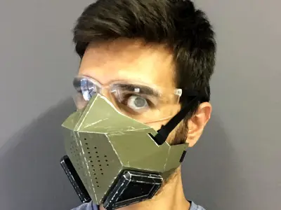 Half Mask Airsoft  3D print model