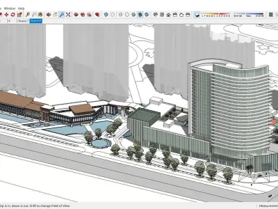Sketchup Commercial Office Complex 241 3D model
