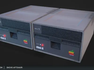 Apple lle vintage computer  3D model