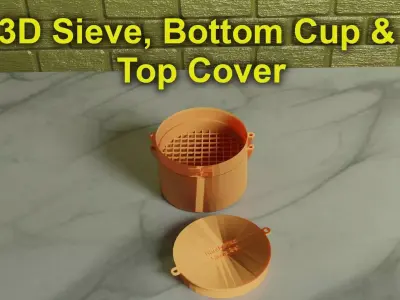 3D Print Ready 1 mm Sieve Set 3D print model