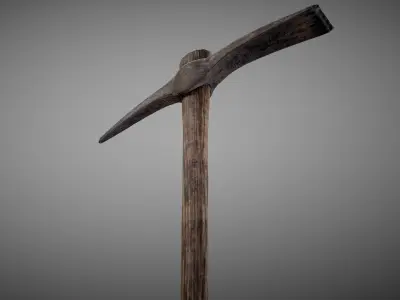 Railroad Pickaxe Low-poly 3D model