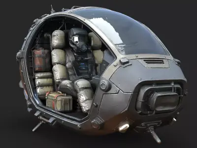 Spacecraft Cockpit High Detail 3D model