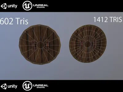 Medieval shield Free low-poly 3D model