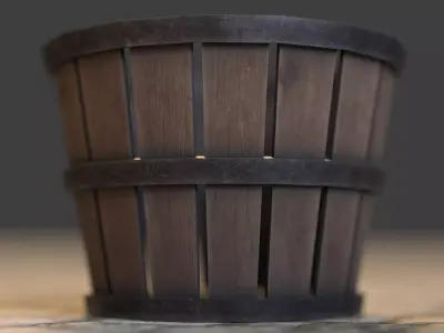 Low-poly  bucket Low-poly 3D model