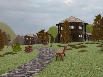 Tranquil Village Retreat 3D model