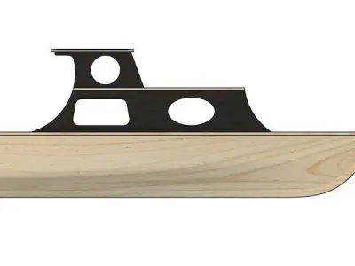 GEMI-BOATH-YAT boat made of wood Low-poly 3D model