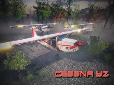 Cessna YZ Low-poly 3D model