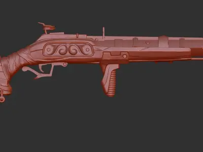Stylized  musket  3D model