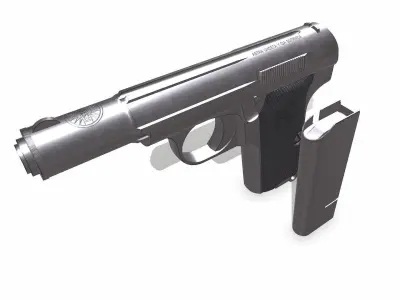 Astra 300 Semi-automatic Pistol Low-poly PBR Low-poly 3D model