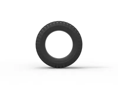 Military tire 3 Scale 1 to 10 3D print model