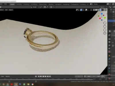Diamond ring  3D model purchase