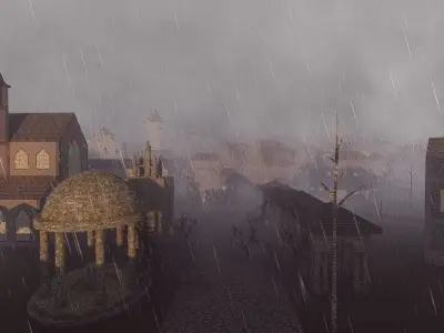 Medieval Castle 3D model 8