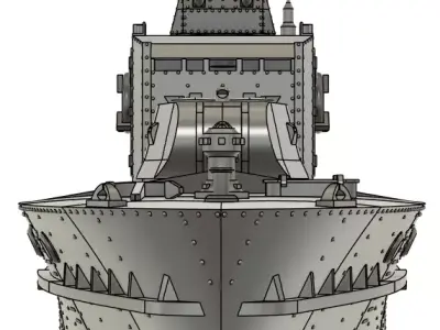 BK1124 Bronekater Soviet River Monitor RC Model 3D print model