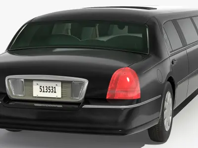 Limousine Generic Black 3D model