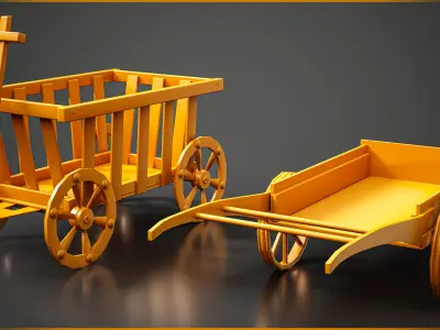 15 Carriage 3d models-Game Ready Base Mesh Low-poly 3D model