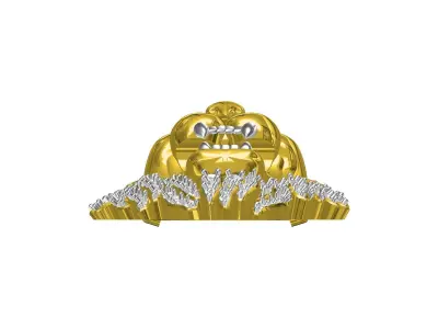 Roaring Lion King Hip Hop Pendant 3D print model