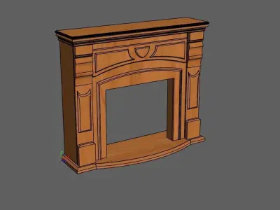  fireplace portal 3d model 3D model