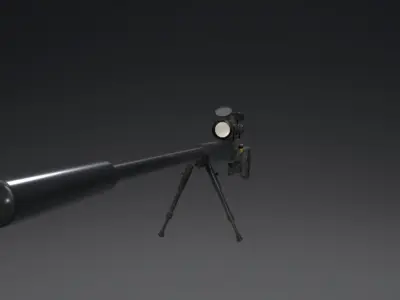 USR - Sniper rifle Low-poly 3D model