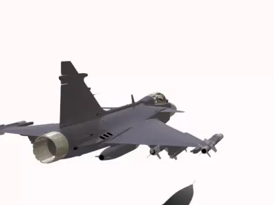 F 39C GRIPEN  Low-poly 3D model