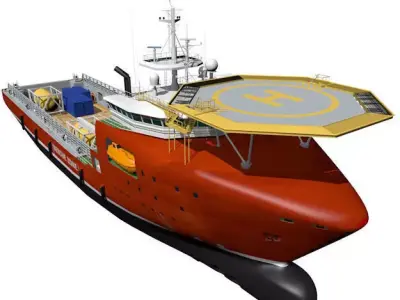 Platform Supply Vessel 3D model