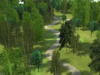 Forest Park Block Trees 2 3D model