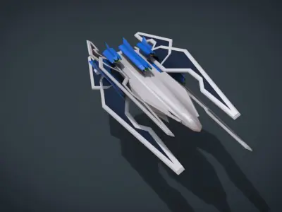 StarDust SpaceShip Low-poly 3D model