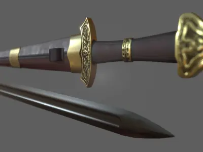Viking Sword Low-poly 3D model buy