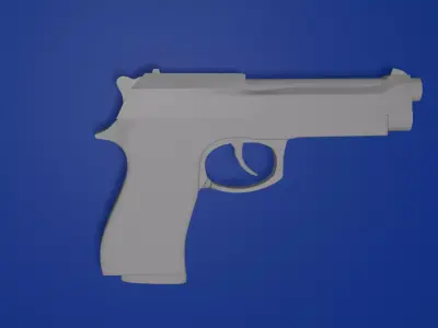 9mm gun  Free 3D model